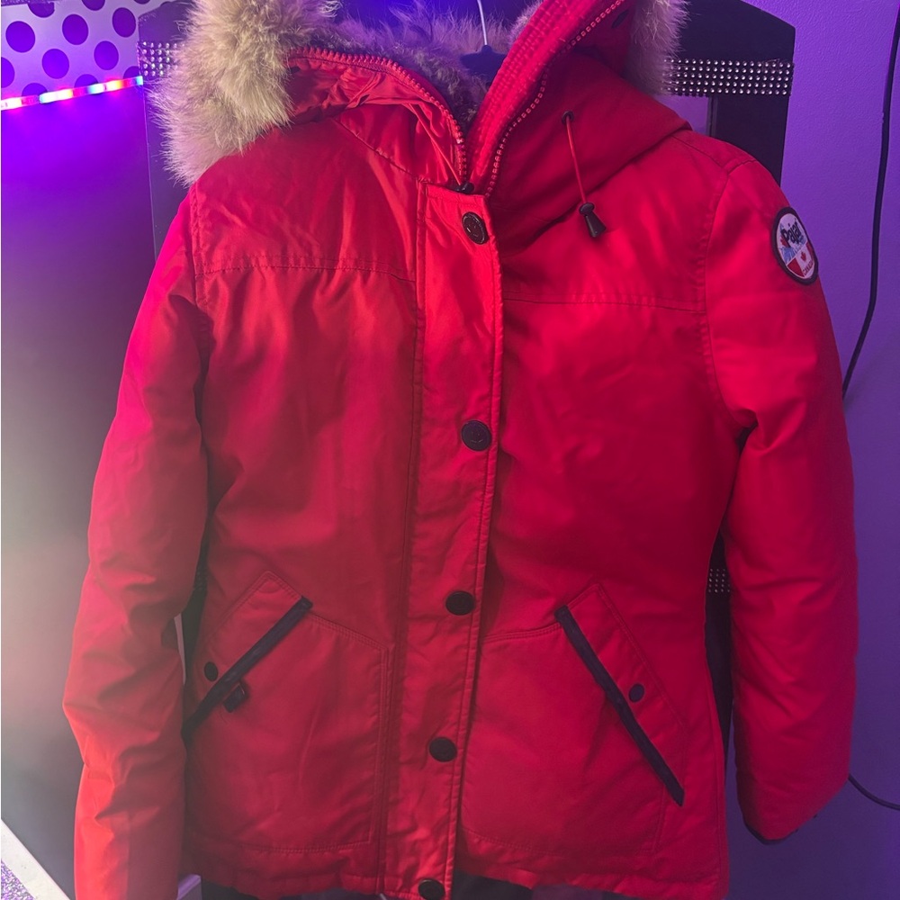 Pajar Red Jacket with Logo Patch